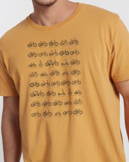 camiseta - bike tips - mostarda - frente