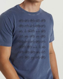 camiseta - bike tips - azul -frente