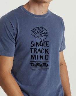camiseta - single track - azul - frente
